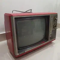 تلویزیون قدیمی توشیبا قرمز -سالم