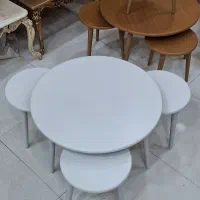 میز جلومبلی گرد4تیکه|مبلمان خانگی و میز عسلی|قم, شاه ابراهیم|دیوار