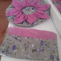 دوخت سرویس کامل آشپزخانه عروس|سفره، حوله، دستمال آشپزخانه|گلپایگان, |دیوار