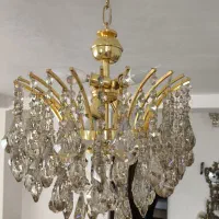 یک جفت لوستر ۶شاخه کریستالی