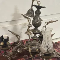 لوستر برنجی ۵ شعله|لوستر و چراغ آویز|مشهد, شاهد (شهرک غرب)|دیوار