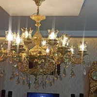 لوستر فرشته ۸شعله دوبل با ۴عدد دیوار کوب