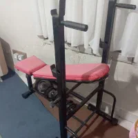 میز پرس سینه با وزنه و هالتر ، و وزنه جلو بازو|تجهیزات ورزشی|تهران, جوادیه|دیوار
