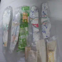 قاشق وچنگال و خلال دندان و نمک همراه دستمال کاغذی