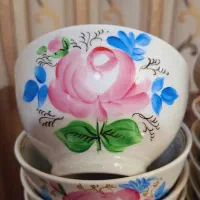 ۱۱ عدد کاسه‌آبگوشت‌خوری گل‌سیب روسی قدیمی|کلکسیون اشیاء عتیقه|رشت, دباغیان|دیوار