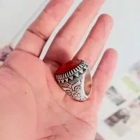 انگشتر نقره عقیق خط|جواهرات|خرم‌آباد, |دیوار