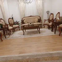 مبلمان ۹ نفر ومیز ناهار خوری ۸ نفره چوب گردو|مبلمان خانگی و میز عسلی|تهران, مهران|دیوار