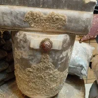 سطل و جا دستمال کار شده مخمل