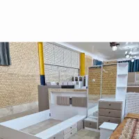 فروش سرویس خواب رنگ طوسی وسفید...