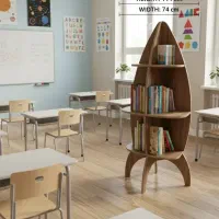 کتابخانه مدل موشک|کتابخانه، شلف، قفسه‌های دیواری|شیراز, شهرک صنعتی شیراز|دیوار