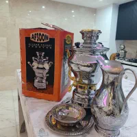 سرویس اسباب سماور  به همراه سینی و کاسه و پارچ|سماور، چای‌ساز، قهوه‌ساز|اصفهان, ارغوانیه|دیوار