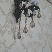 لوستر برنجی در حدنو به همراه دیوار کوب|لوستر و چراغ آویز|گرگان, |دیوار