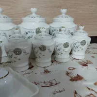 جا ادویه ای کامل با نمکدان و جا آبلیمویی|ظروف سرو و پذیرایی|شاهینشهر, عطار|دیوار