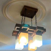 لوستر چوبی|لوستر و چراغ آویز|تهران, پرستار|دیوار