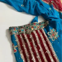 ساری هندی کار شده کار دست سایز تا ۴۴