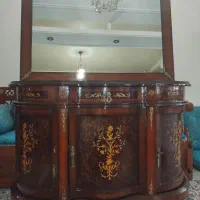 آینه وکنسول چوبی|بوفه، ویترین، کنسول|رودهن, |دیوار