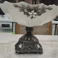 سرویس پذیرایی چینی با پایه سیلور کیک خوری|ظروف سرو و پذیرایی|تهران, مجیدآباد|دیوار