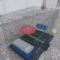 قفسه اهنی پرنده کامل برای مرغ عشق و وعروس هلندی