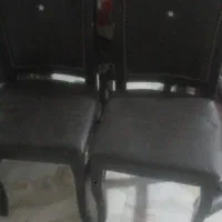 فروش میز و صندلی چرم ۶ نفره
