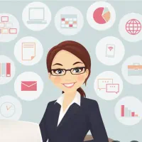 همکار و منشی خانم