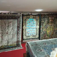 فرش ابریشمی ماشینی|فرش|کرمانشاه, |دیوار
