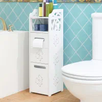 استند شلف ایستاده جای سطل و دستمال حمام توالت ضدآب|لوازم حمام|مشهد, کوشش|دیوار