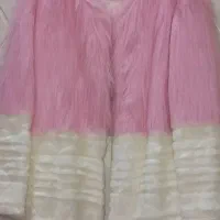 پالتو خز دخترانه سفید صورتی نونو