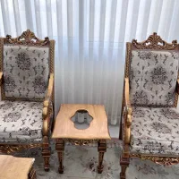 مبل سلطنتی ۷ نفره همراه میز غذاخوری ۷ نفره|مبلمان خانگی و میز عسلی|اراک, |دیوار