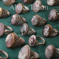 شجر طبیعی های عقیق با انگشتر نقره مردانه