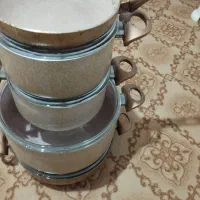 قابلمه تفلون نسوز سالم همراه ماهیتابه|ظروف پخت‌وپز|شهریار, شهرک بهاران (ویره)|دیوار