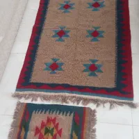 گلیم و پادری دستباف پشمی رنگ غیرطبیعی