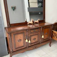 کنسول و آیینه  چوب روس و راش