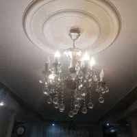 لوستر 5 شاخه. نقره ای. 2 عدد