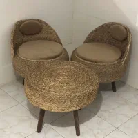 میز و صندلی حصیری تشک دار