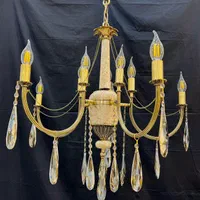 لوسترونیز رایان سنگی برنج/10/شعله جدید HK loty.234|لوستر و چراغ آویز|تهران, نعمتآباد|دیوار