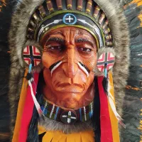 مجسمه دیوارکوب صورتک سرخ پوست|تابلو، نقاشی، عکس|شیراز, شهرک جماران|دیوار