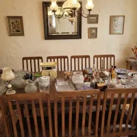میز ناهار خوری بزرگ چوب گردو ده نفره