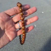 تسبیح نقره کوبی و مس کوبی با هسته خرما