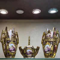 دکوری گلدون قهوه ای لیلی مجنون لمونژ آب طلا کاری|ظروف سرو و پذیرایی|مشهد, کوشش|دیوار