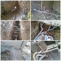 تخریب کلی و جزئی ساختمان لوله کشی وصل طرح اگو نشتی