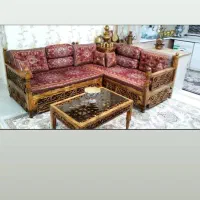 سرویس سنتی پشتی شاهنشین طرح نیلوفر و جاجیم|پشتی|تهران, هرندی|دیوار