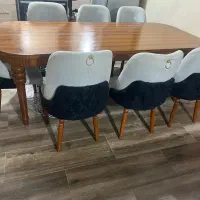 میز ناهار خوری ۸ نفره چوب راش کارکرد ۲ ماه