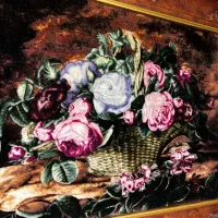 تابلو فرش سبد گل ابریشم|تابلو فرش|تهران, کوهک|دیوار