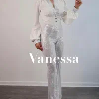 ست شومیز شلوار پولکی