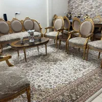 مبل سلطنتی ۹ نفره + میزناهارخوری|مبلمان خانگی و میز عسلی|تهران, پرستار|دیوار