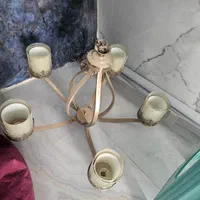 لوستر برنج وشیشه ای