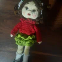 عروسک بافتنی دختربابونه