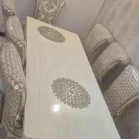 مبل استیل کلاسیک و میزناهارخوری ۸ نفره(کم استفاده)|مبلمان خانگی و میز عسلی|تهران, ستارخان|دیوار