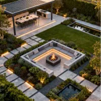 محوطه سازی و بام سبز