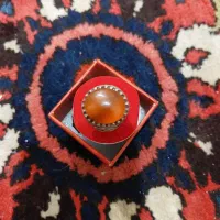 انگشتر نقره با نگین عقیق|جواهرات|فلاورجان, |دیوار